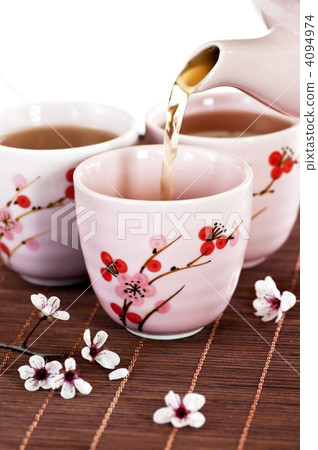 Pouring green tea Pouring green tea 4094974