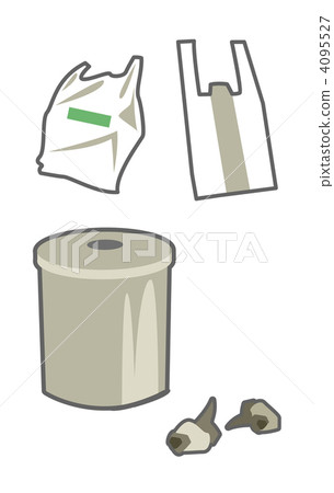 垃圾桶和方便袋、乙烯基、垃圾的插圖 垃圾桶和方便袋、乙烯基、垃圾的插圖 4095527
