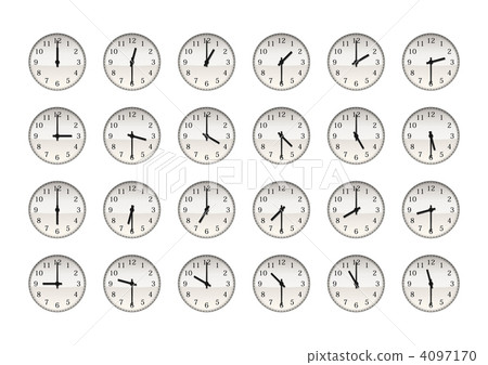 Needle clock 24 hours (30 minutes increments) 4097170