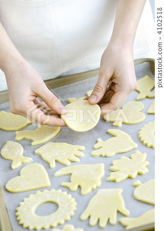 Baking sheet with cookies 4102518