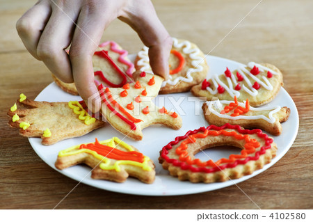 Plate of homemade cookies Plate of homemade cookies 4102580