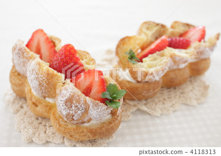 糖果奶油餡餅草莓 4118313