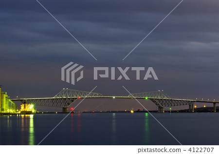 Tokyo gate bridge on the eve of opening 4122707