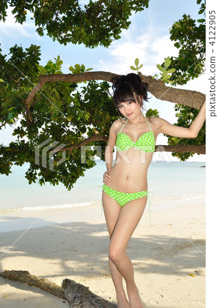 A young woman in bikini enjoying Koh Samet resort 4122905