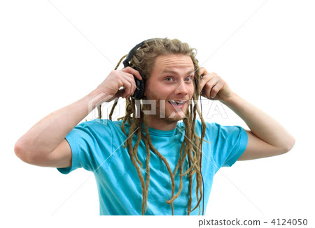 Listen to music with headphones 4124050