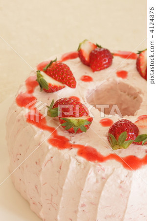 雪紡蛋糕草莓甜點 4124876