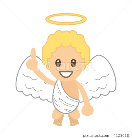 Angel expression finger pointing 4125018