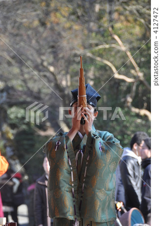 Stock Photo: shows, bamboo, japanese court music