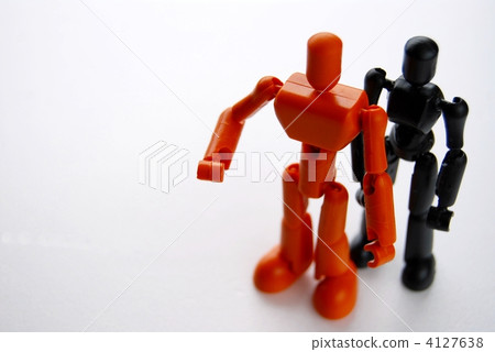 站立 塑料 前後 4127638