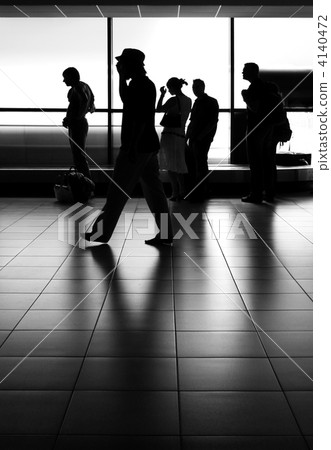 silhouettes at the airport silhouettes at the airport 4140472