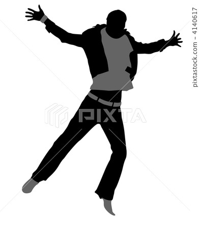 vector jump man 4140617