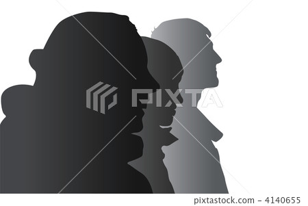 vector three people - Stock Illustration [4140655] - PIXTA