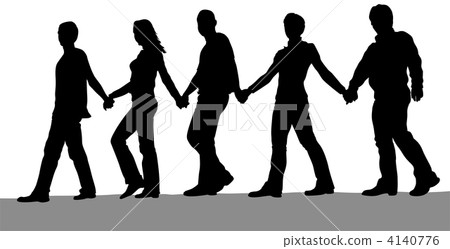 people chain vector 4140776