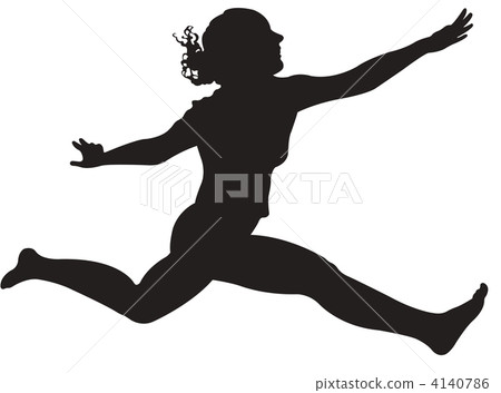 jump girl vector jump girl vector 4140786