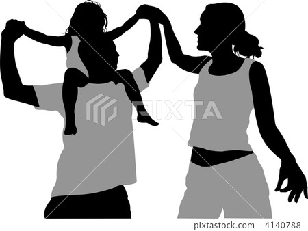 family on beach vector 2 4140788