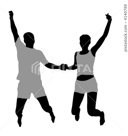 jump couple vector jump couple vector 4140789