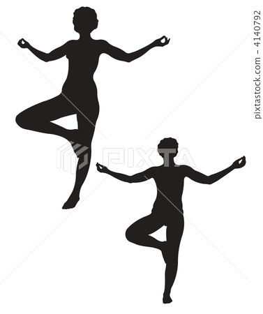tropical yoga girls vector tropical yoga girls vector 4140792