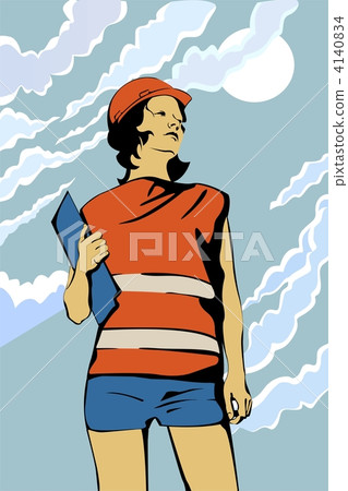 girl the builder vector 4140834