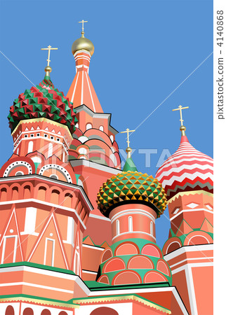 st. basil cathedral moscow vector 4140868