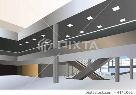 Ground floor of shopping center vector 4141001