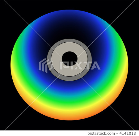 rainbow color cd on black vector 4141018