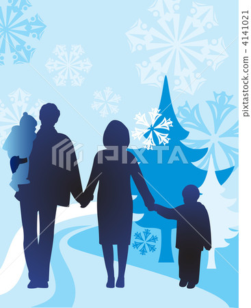 vector winter family of four 4141021