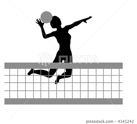 volleyball woman silhouette vector volleyball woman silhouette vector 4141242