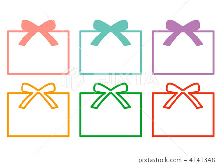 Frame of ribbon gift box gift box - Stock Illustration [4141348] - PIXTA