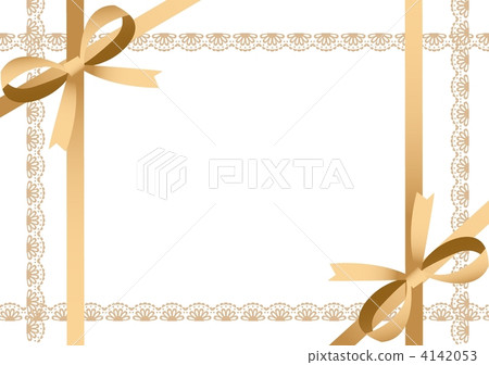 greeting card, ribbon, ribbons - Stock Illustration [4142053] - PIXTA