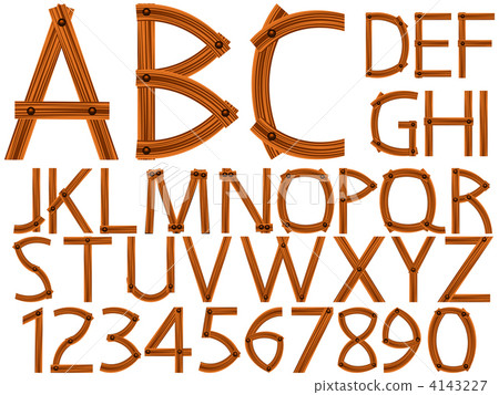 wooden alphabet and numbers wooden alphabet and numbers 4143227