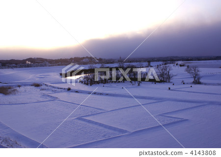 dry river bed, big river, iwate prefecture 4143808