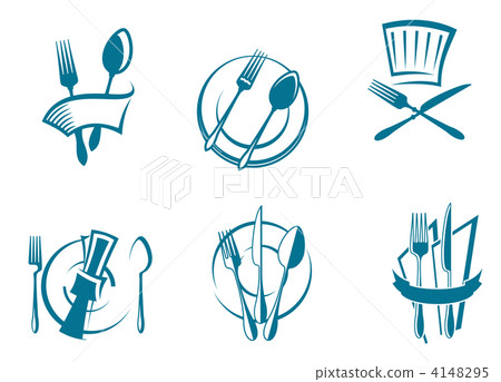 Restaurant menu icons and symbols 4148295