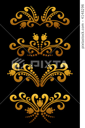 Vintage golden flowers 4148296