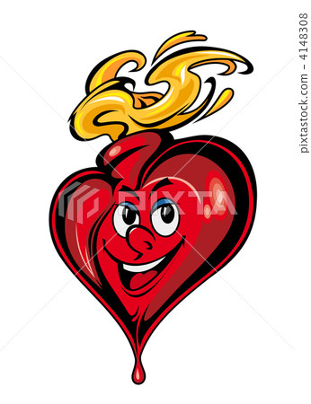 Smiling cartoon heart Smiling cartoon heart 4148308