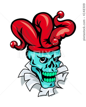 Cartoon Joker skull Cartoon Joker skull 4148309