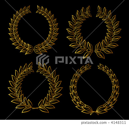Golden laurel wreaths Golden laurel wreaths 4148311