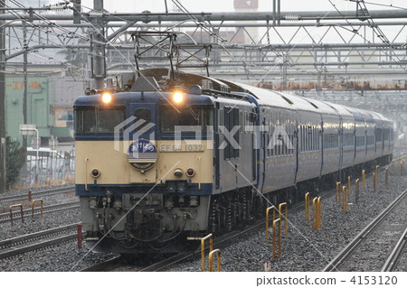 express sleeper akebono, national railway model, blue train 4153120