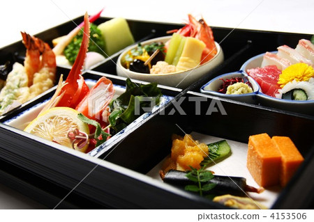 tea-ceremony dishes, meal of dainty and refined japanese dishes, each served individually 4153506
