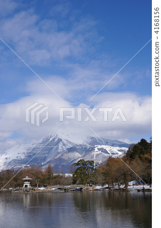 I wish Mt. Ibuki from Winter Mishima Pond 4168156