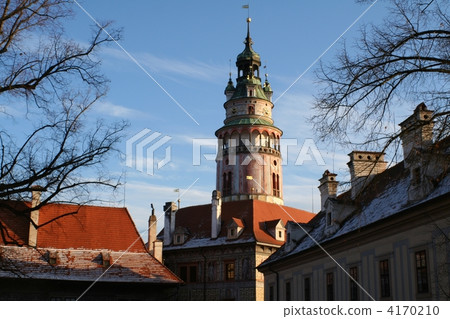 捷克克魯姆洛夫城堡塔捷克 4170210