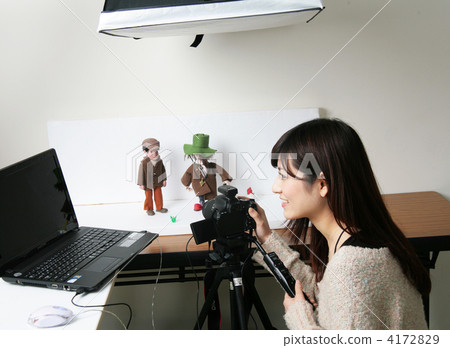 A young lady who creates clay animation A young lady who creates clay animation 4172829