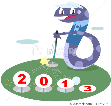 Snake Golfer Put Blue Snake Golfer Put Blue 4174295
