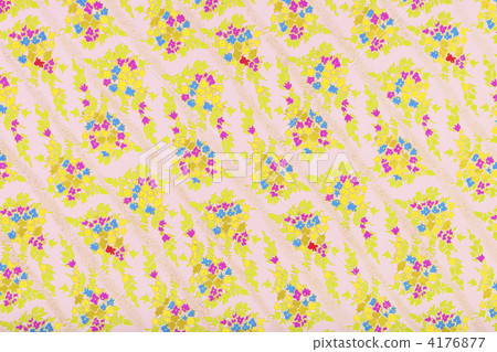 yuzen, pink background, dyed paper 4176877