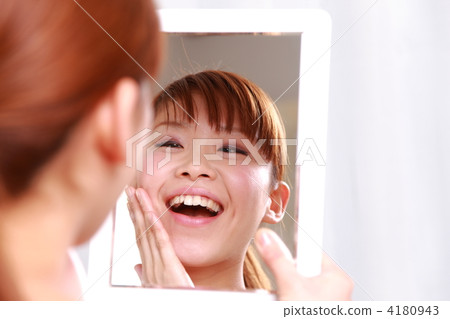 A woman delighted with beautiful skin effect 4180943
