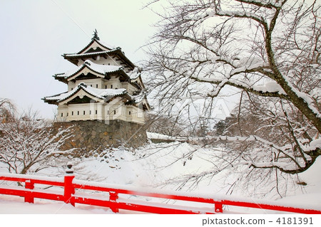 弘前城堡的雪（側身） 4181391