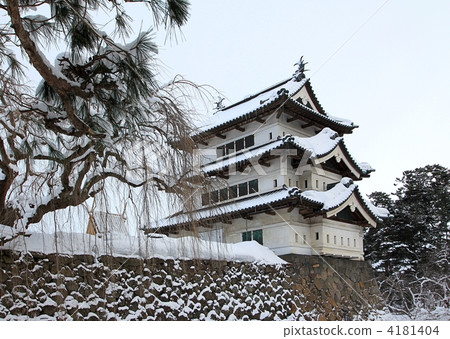 弘前城堡的雪 4181404