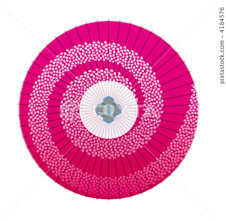 Cherry blossom snowstorm Japanese umbrella 4184576