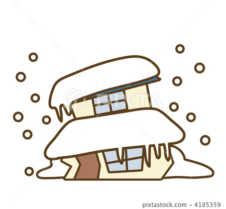House collapsed by snow 4185359