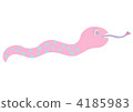 material for new year's cards, snake, illustration 4185983