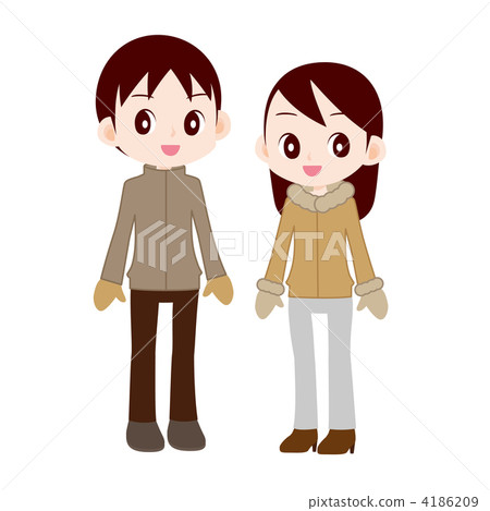 冬天衣裳的男性婦女 4186209